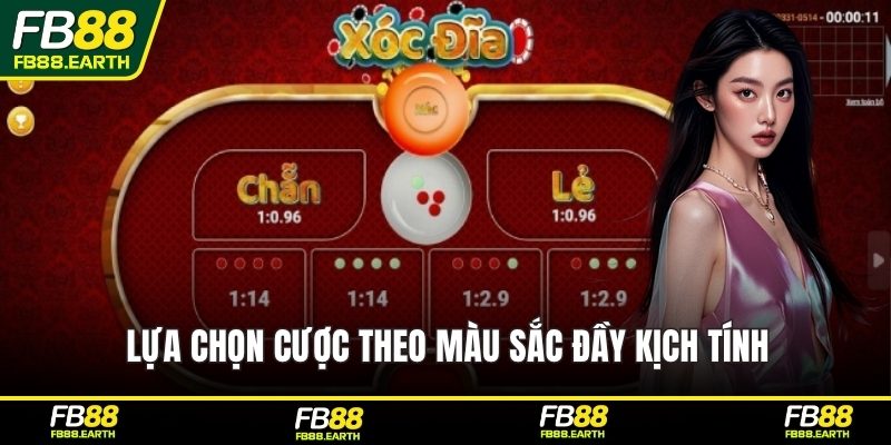 Lựa chọn cược theo màu sắc đầy kịch tính